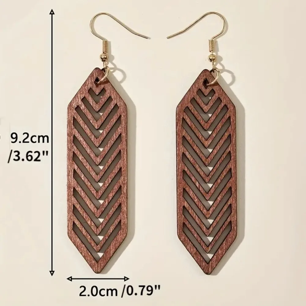 3 /$25 ✨New✨ Wooden Earrings - Picture 4 of 4